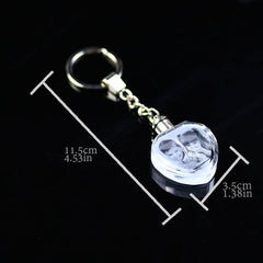 LoveKeychain© - Llavero de Cristal Personalizado con tu foto y Luz LED Multicolor Premium