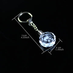 LoveKeychain© - Llavero de Cristal Personalizado con tu foto y Luz LED Multicolor Premium